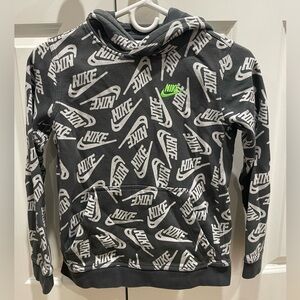 Nike Logo Print Hoodie-Kids Medium